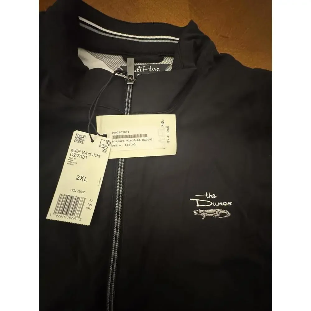 Adidas The Dunes Black Windbreaker Jacket 2XL - Picture 3 of 7